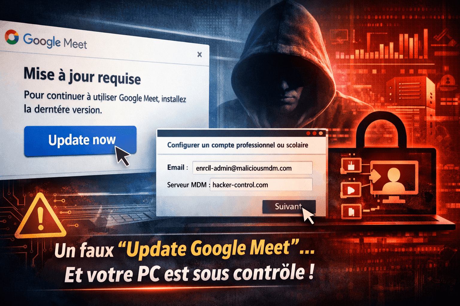 A fake Google Meet button, and your PC no longer belongs to you
