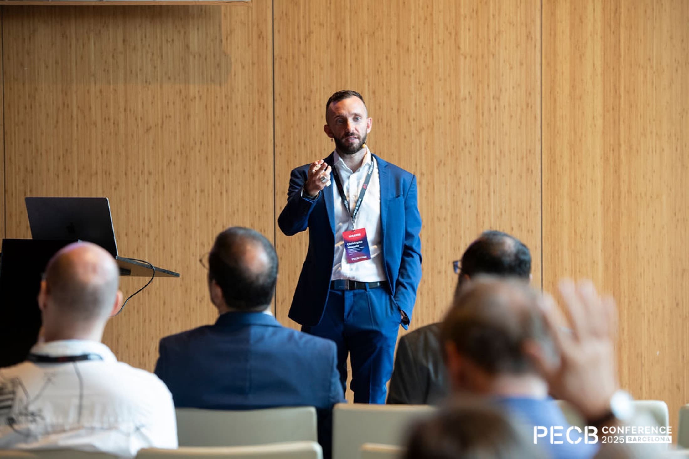 Christophe Mazzola à la PECB Conference de Barcelone